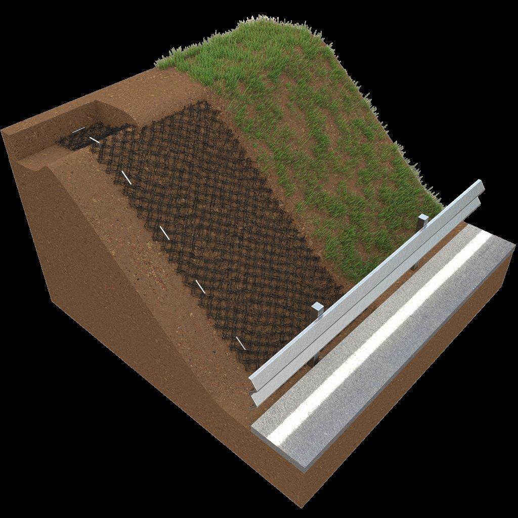 Stratec Permanent Erosion Control 3D Mesh 2m x 25m